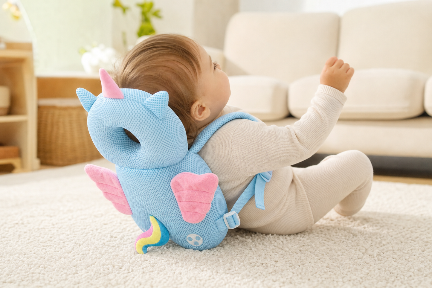 BabySafe Licorne™ - Le Sac à Dos de Protection Anti-Chute pour Bébé